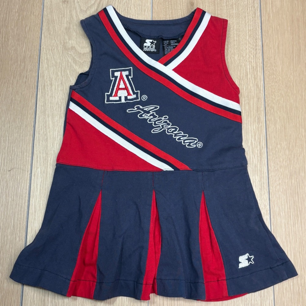 University of Arizona Wildcats Starter Cheerleader Dress Toddler 3T Embroidered